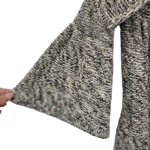 Vintage Vertigo Mohair Wool Sweater Cardigan M Speckled Moss Shawl Bell Sleeve - Picture 5 of 10